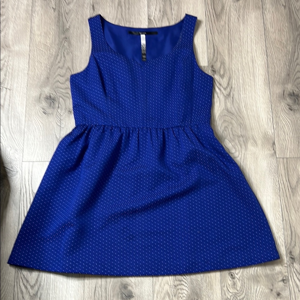 Kensie Blue Fit and Flare Sleeveless Dress